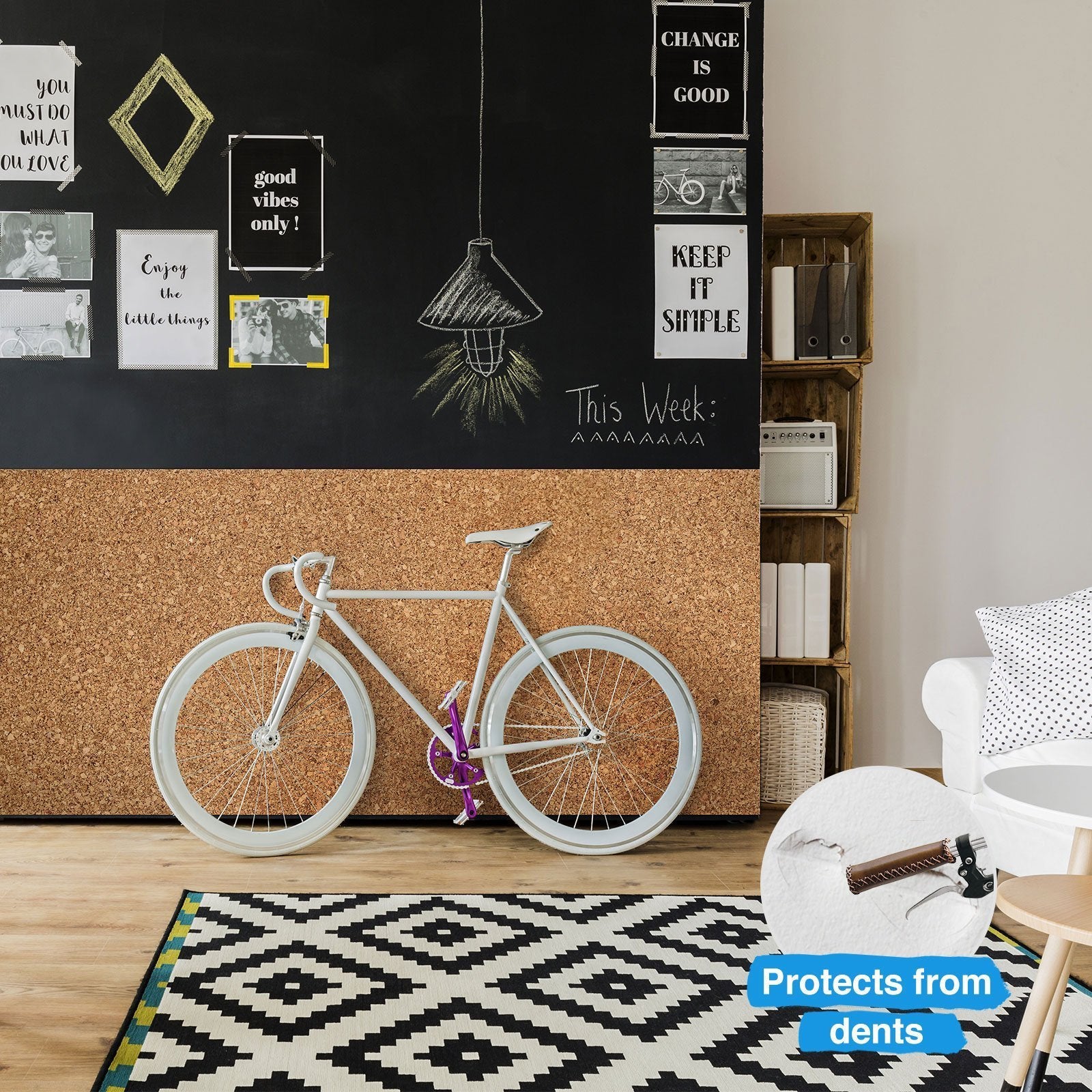 Plancha de corcho - corcho natural de alta calidad, cortado a medida, Th = 2 mm, 100 x 100 cm - 7