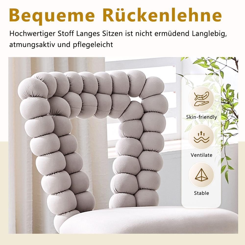 Chaises en Velours Gris Clair (Lot de 2) – Dossier Géométrique Découpé, Pieds Métalliques Dorés, Stables et Élégantes - 4