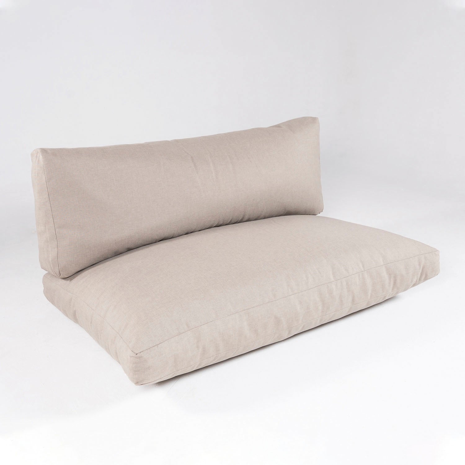 Cojín de asiento y respaldo para palet de exterior desenfundable en olefin marrón 250 g de alta calidad - 3