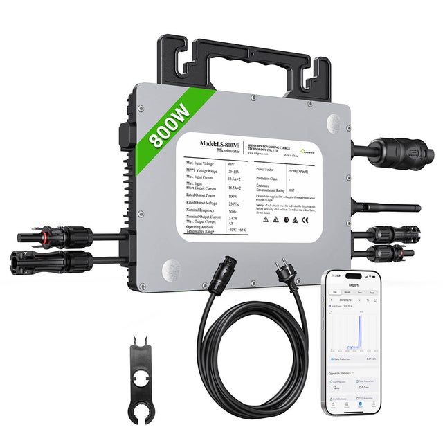 Micro-onduleur LIONSHEE LS-800Mi 800W - 2 MPPT, Sortie 230V - Rendement de Pointe 96%, IP67 - Surveillance Wi-Fi