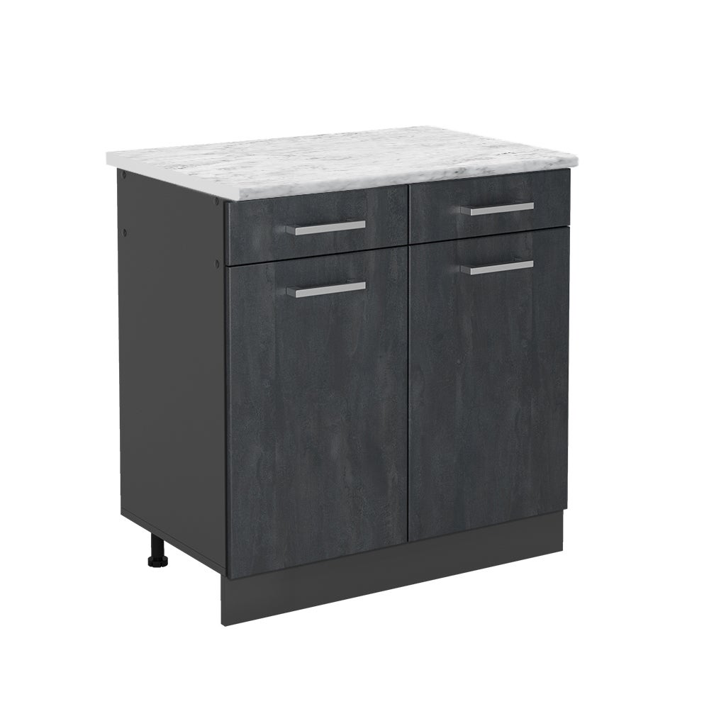 Vicco Szafka dolna do kuchni R-Line, Czarny beton, 80 cm BP Marmur