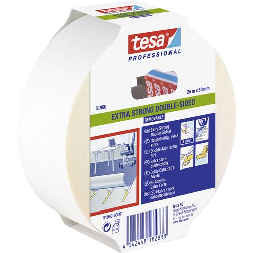tesa EXTRA STRONG 51960-00001-11 Ruban de pose tesa® Professional translucide (L x l) 25 m x 50 mm 1 pc(s) - 2