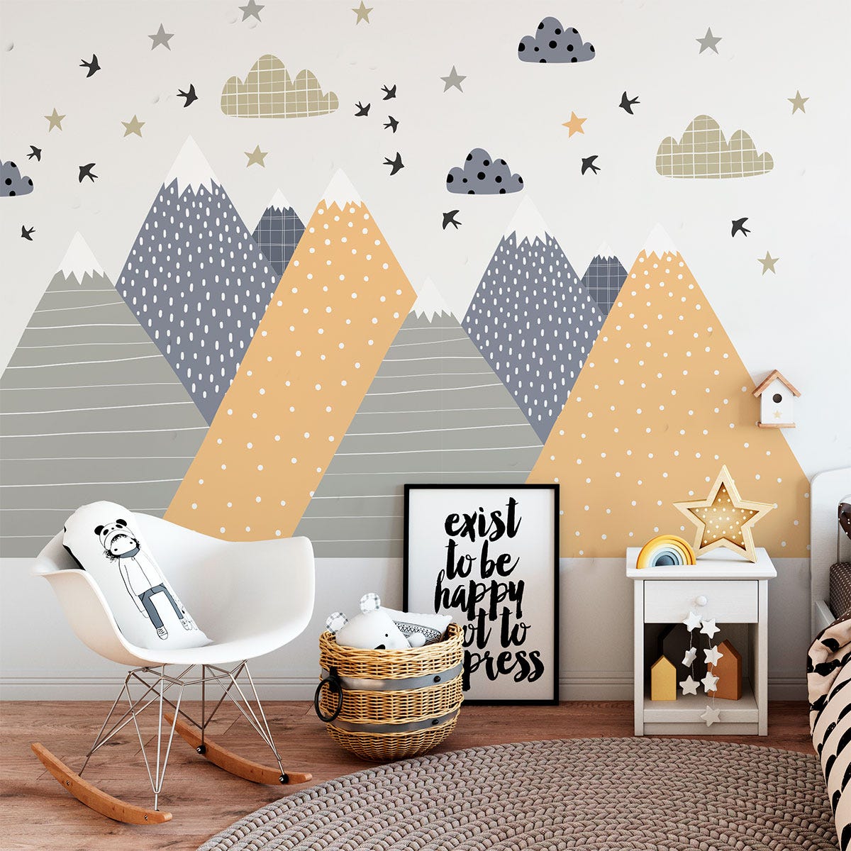 Stickers Muraux Enfants - Décoration Chambre Bébé - Autocollant Sticker Mural Geant Enfant Montagnes Scandinaves Atika 80x120cm Stickers Muraux Enfants - Décoration Chambre Bébé - Autocollant Sticker Mural Geant Enfant Montagnes Scandinaves Atika 80x120cm