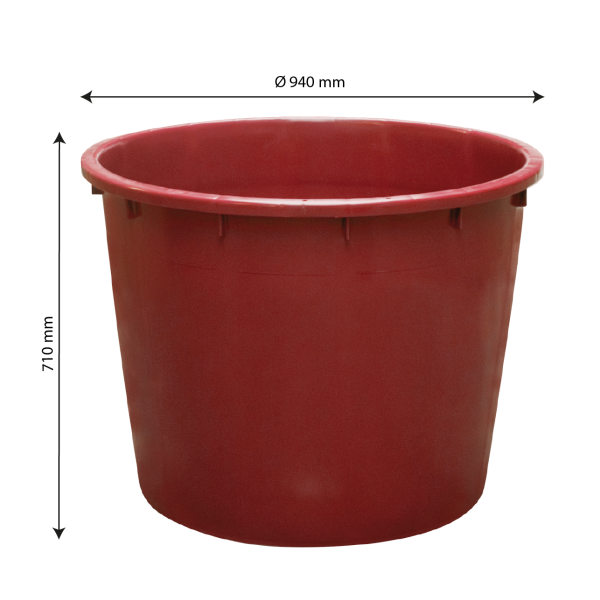 Grande bassine alimentaire ronde renforcée 350 litres - 2