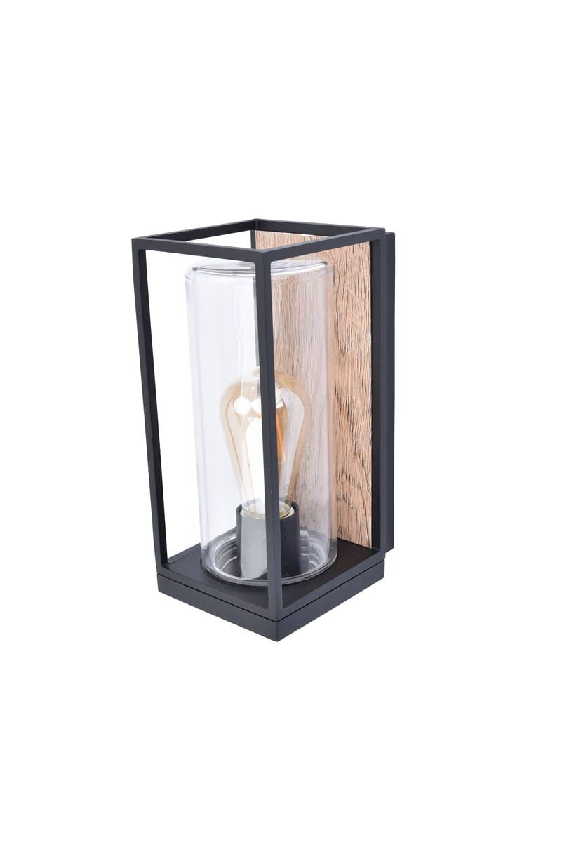 Kinkiet zewnętrzny FLAIR czarno-brązowy 1xE27x40W wym: 26x12x13,9 cm IP44 Lutec