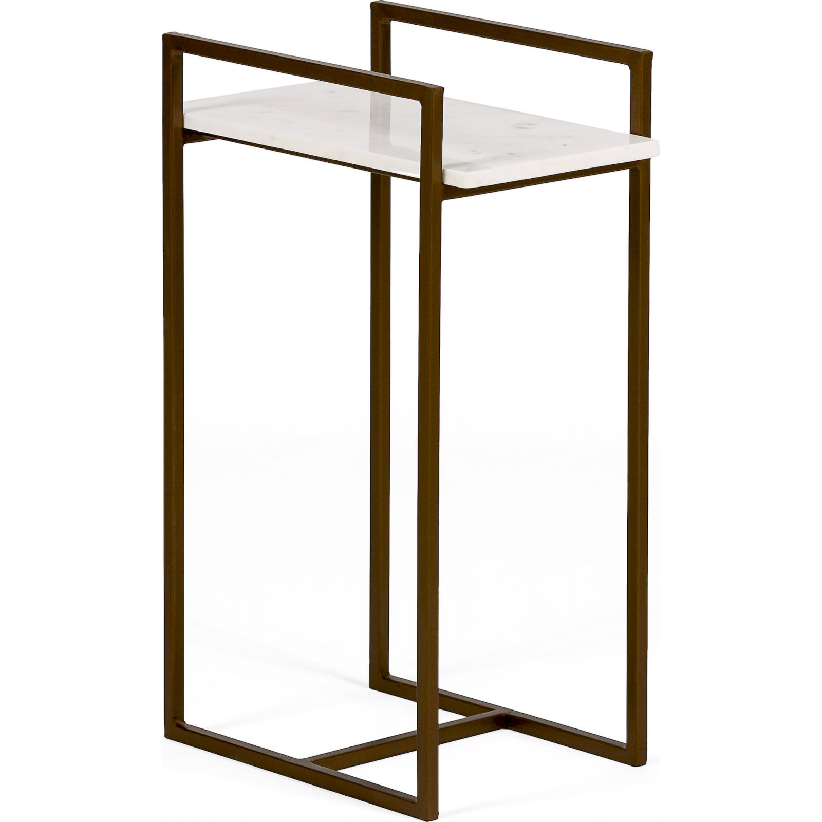 Table d appoint marbre l gance blanc 36 x 23 x 56 cm blanc marbre avec