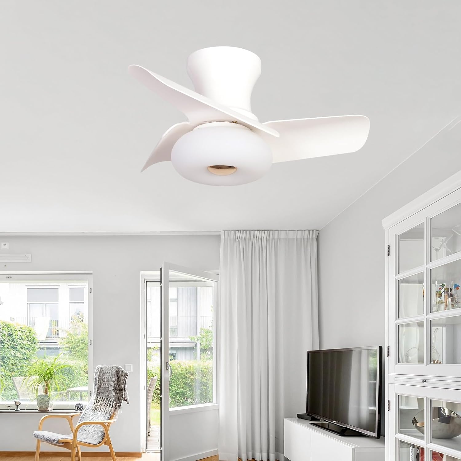 VENTILATORE DA SOFFITTO moderno con illuminazione ventilatore LED luce