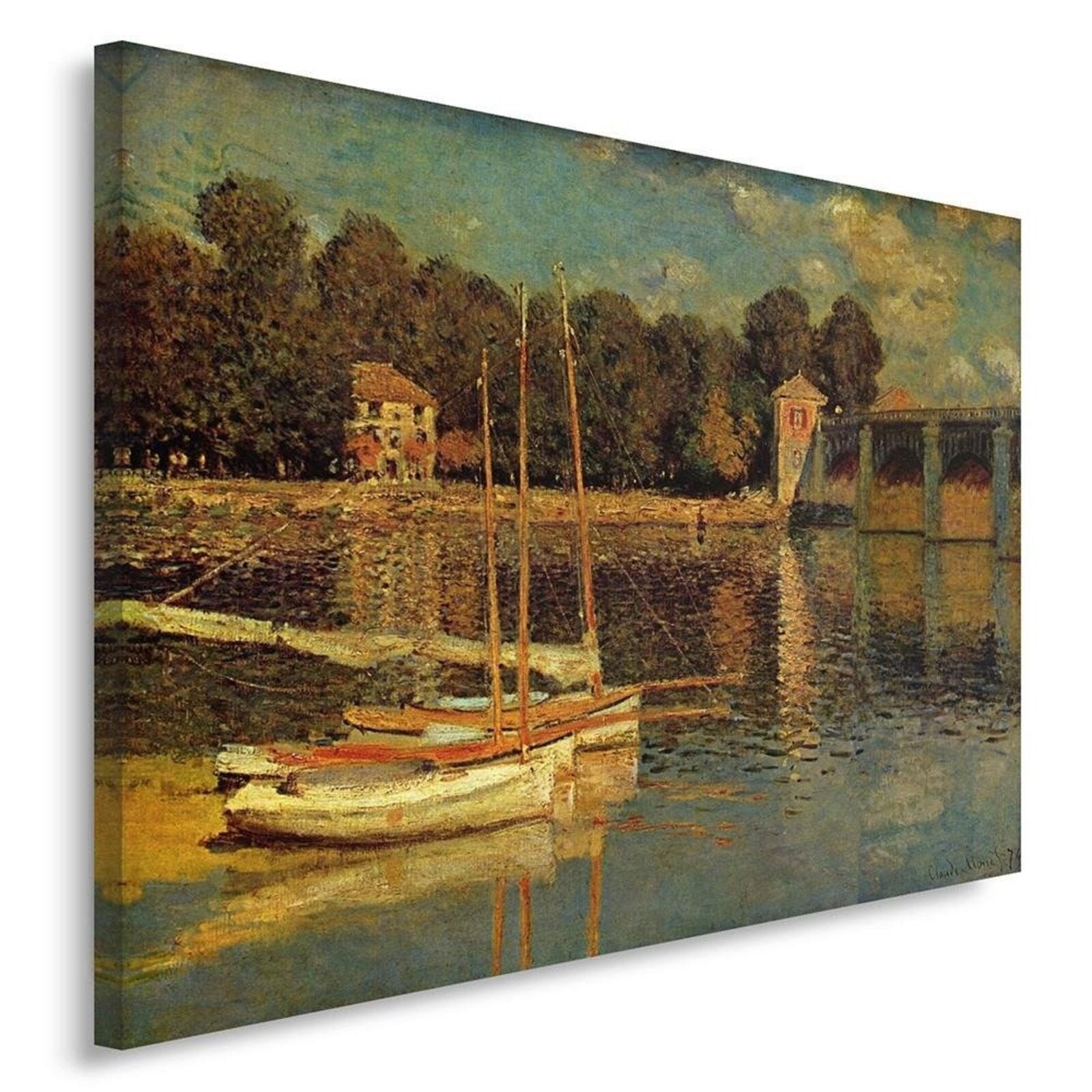 Tableau image de reproduction de c. Monet - pont à argenteuil - 70 x 100 cm - 5