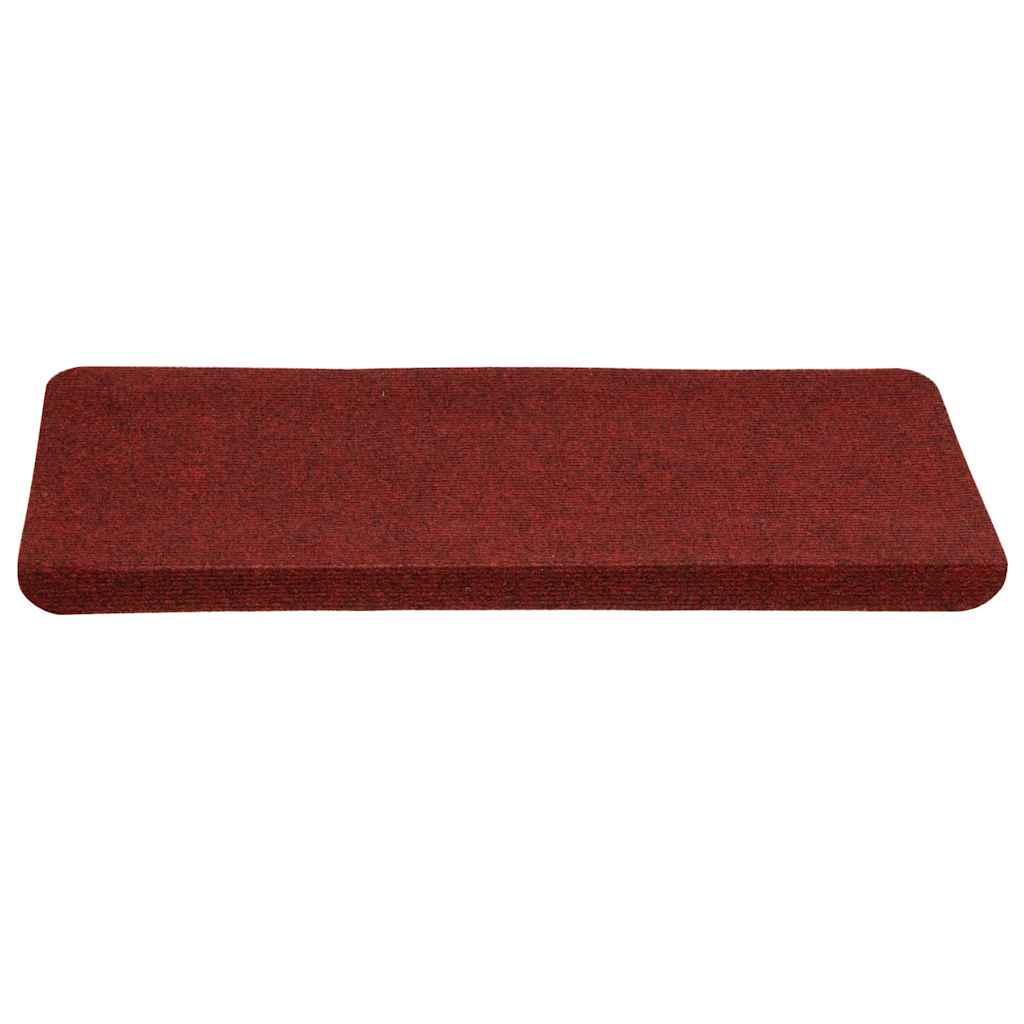 Tapis d'escalier auto-adhésifs rouges 30 pièces 65 x 22,5 x 3,5 cm - 4