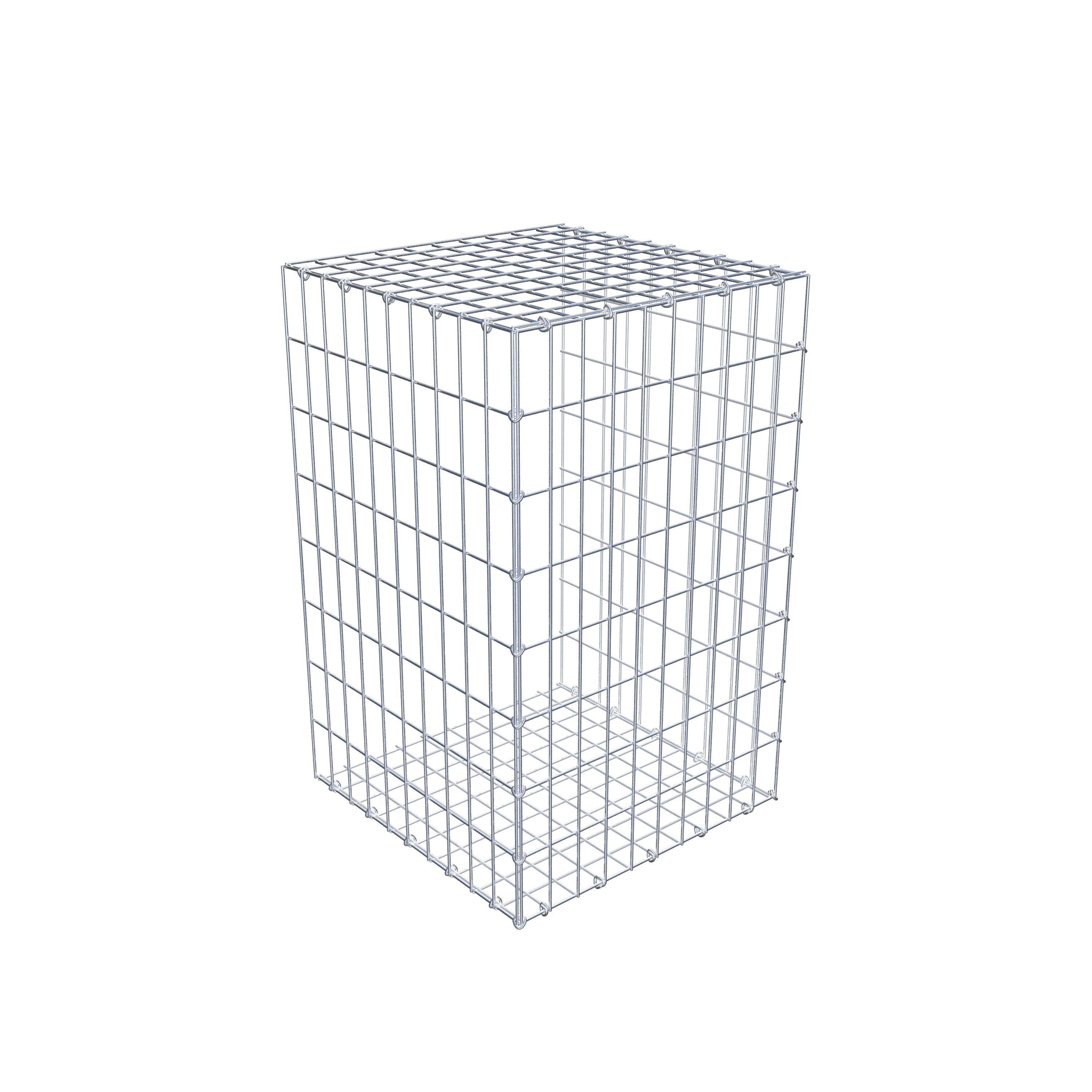 Gavión para alargar en acero galvanizado 80x50x50cm (LxAxP), malla 5 x 10cm, Anillo en C, sin rejilla frontal - 3