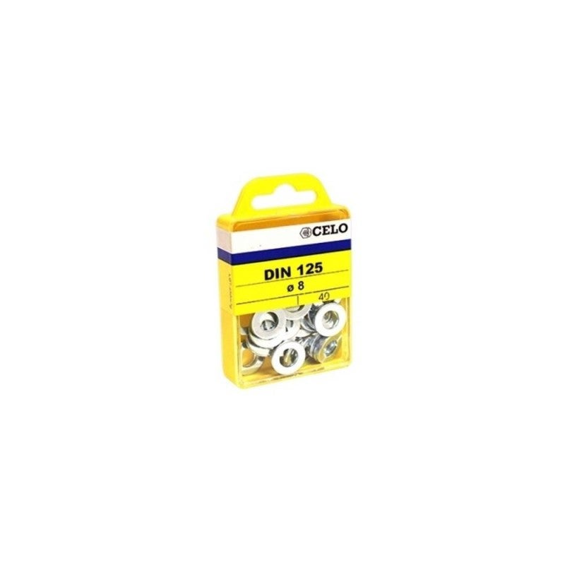 Jeu de rondelles plates DIN125A 3mm zingué (250 unités) - CELO - 2