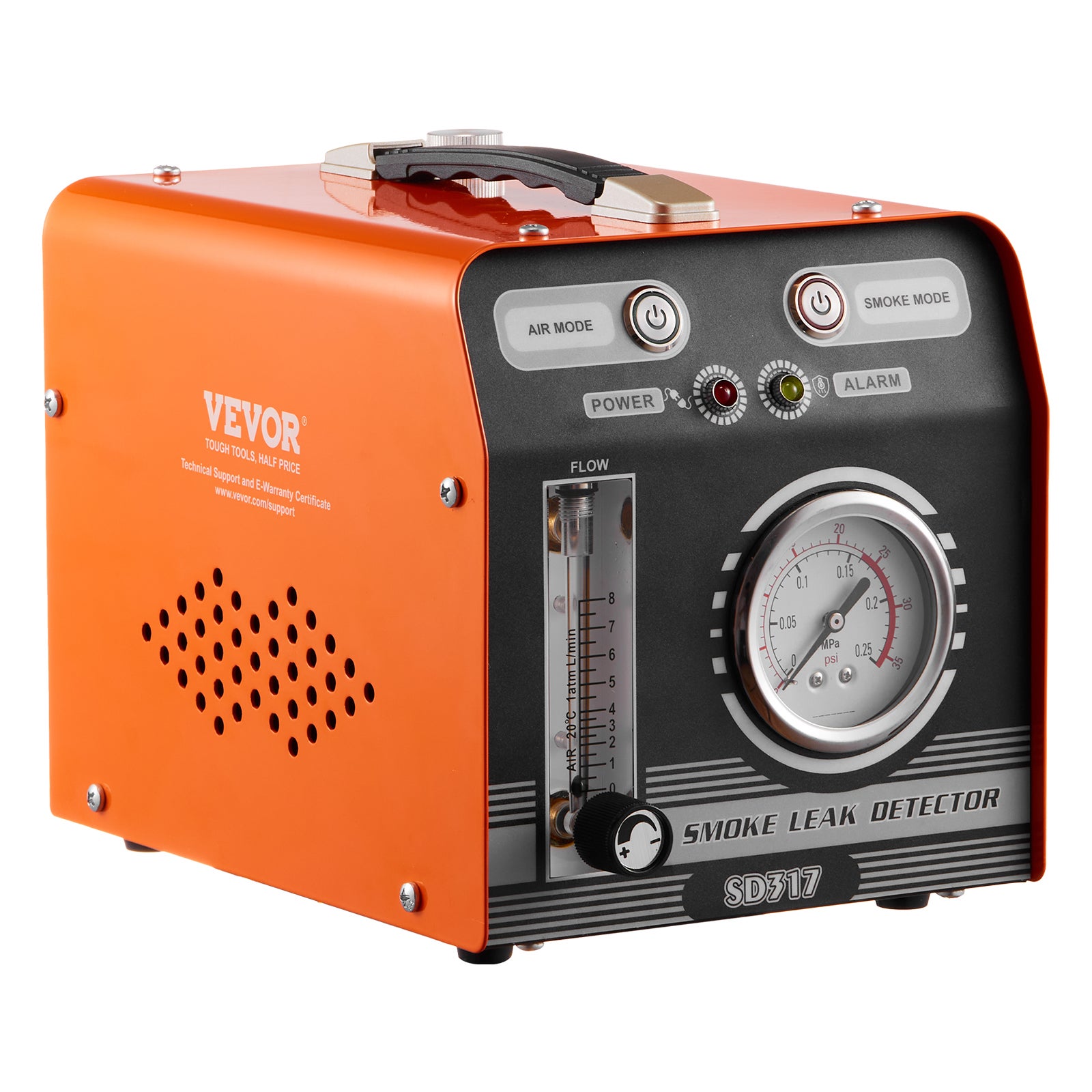 détecteur fuite carburant 8L/min,VEVOR Machine à fumée EVAP pour voiture,2 Modes,pompe à Air intégrée,manomètre et débitmètre,détecteur fuite - 9