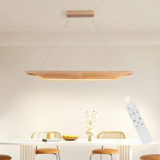 ZMH Suspension Lustre salle à manger 90CM Suspension Lustre en bois ...