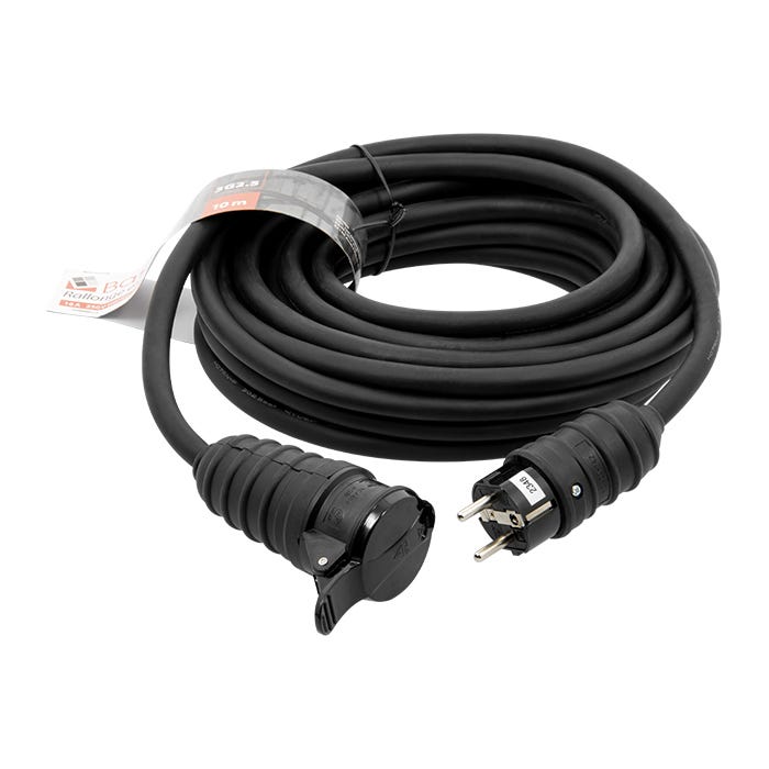 Rallonge électrique BATILEC, 10 m, 16 A, 230 V, câble HO7RN-F 3G2.5mm² ...