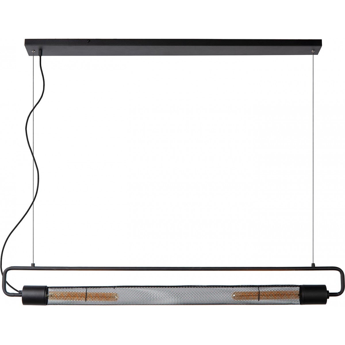Lampa wisząca CALIXT czarna 2xE27x25W metal wym:150x122x10cm IP20 Lucide