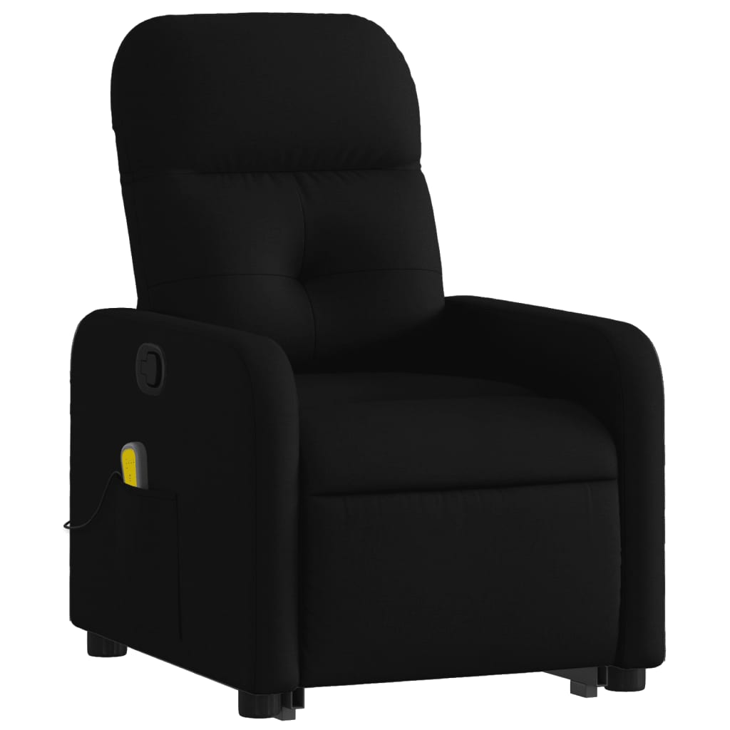 Fauteuil de massage inclinable Noir Tissu - 3