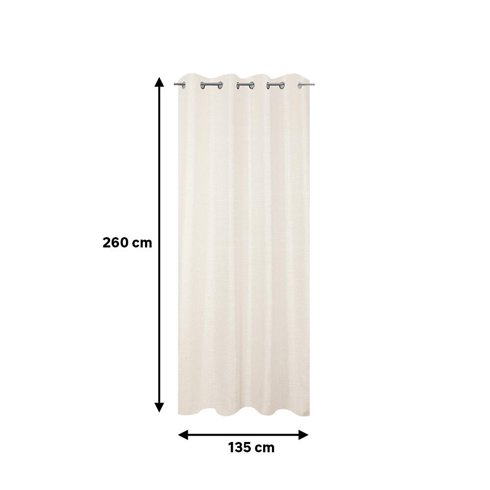 Zasłona termiczna zaciemniająca Dario, beżowa, wys. 260 x szer. 135 cm INSPIRE - 3