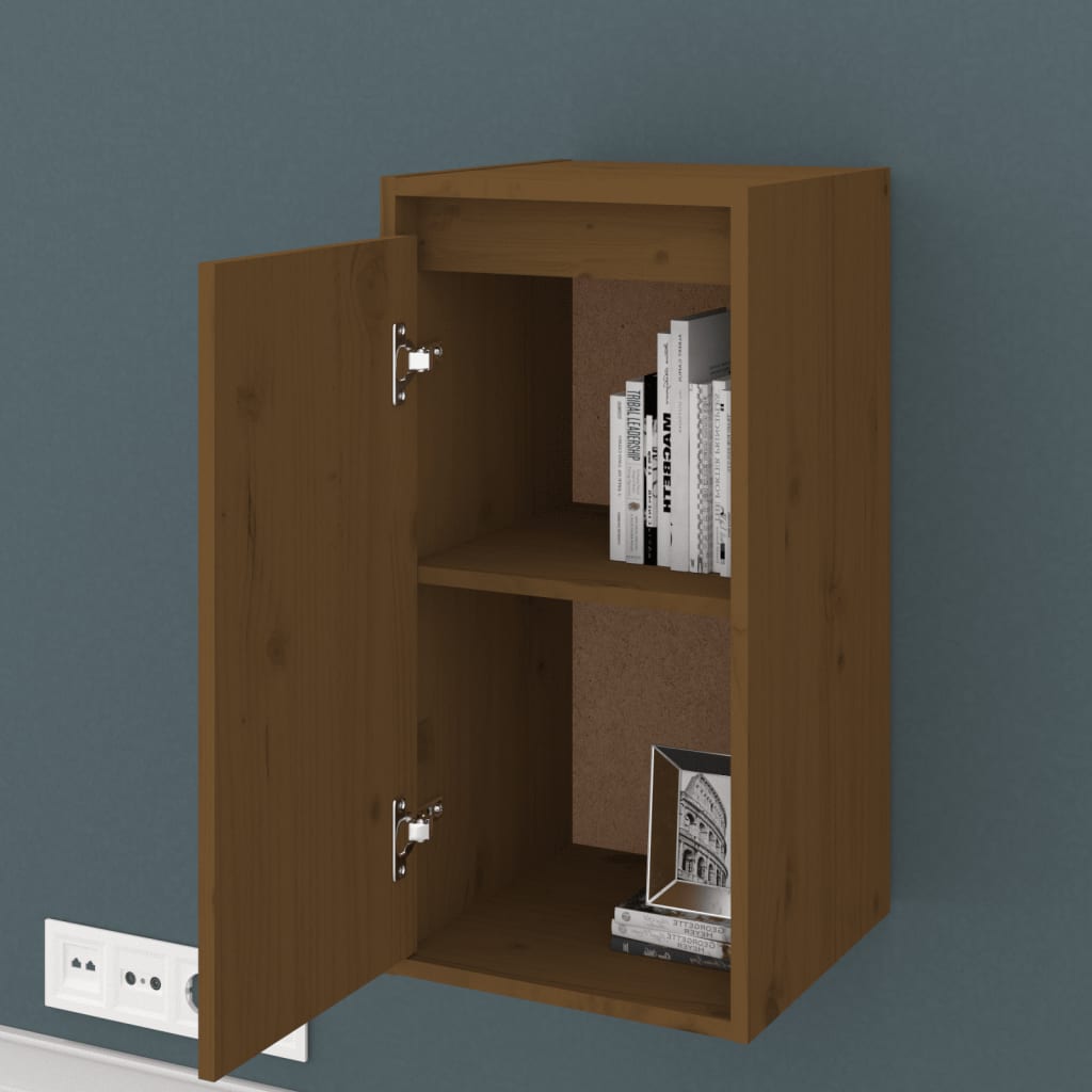 Maison Exclusive - Armario de pared madera maciza de pino marrón miel 30x30x60 cm - 3