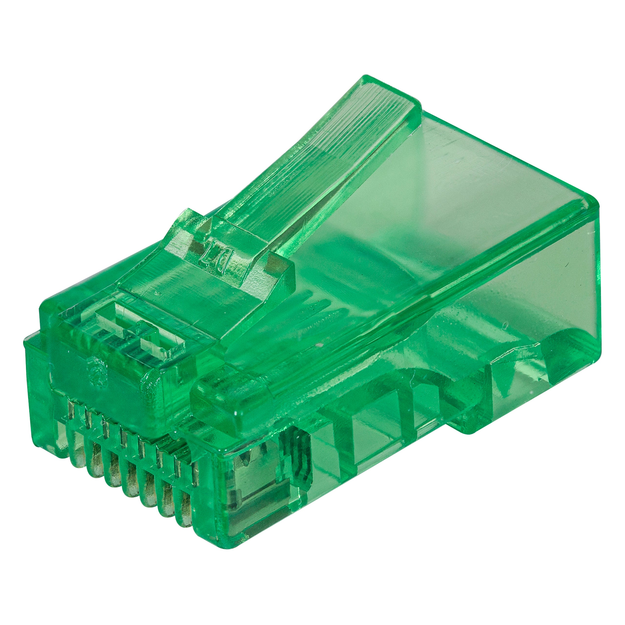 Wtyki przelotowe RJ45 8P8C kat.5e UTP drut linka NEKU zielone 100szt