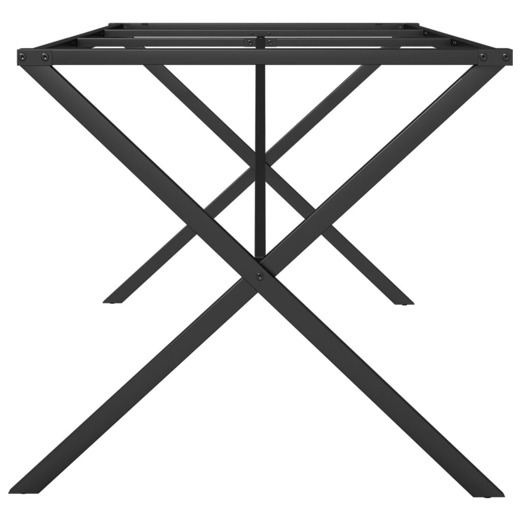 Pernas para mesa de jantar X estrutura em aço 160x80x73 cm - COMFORTXL - 5