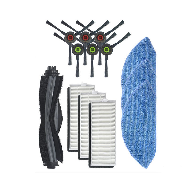 Accessores Kit Ricambi Per Ecovacs Deebot U2 DGN22: 6 Spazzole, 5 Panni, 4 Filtri E 10 Adesivi Magici - 2