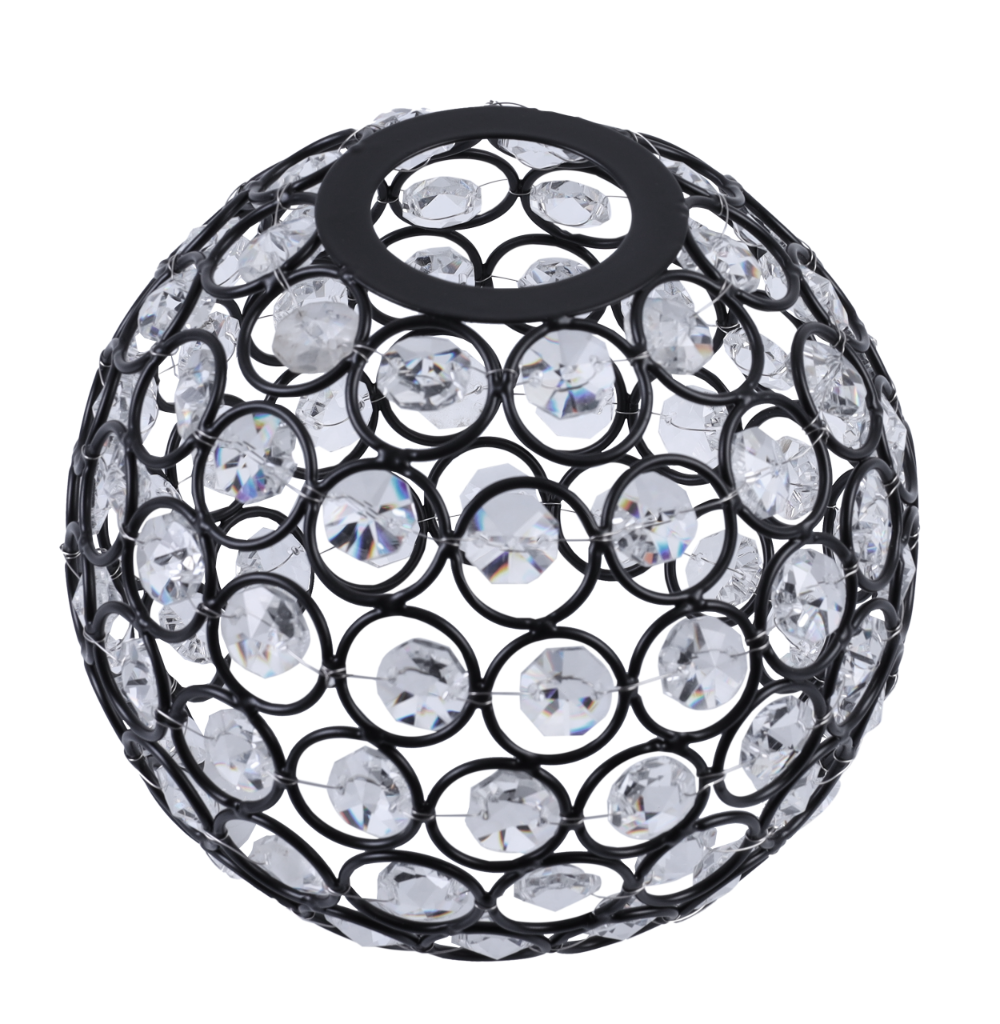 Klosz do lampy sufitowej wiszącej Crystal grafitowa kula kryształowa modern 14cm Light Home LH
