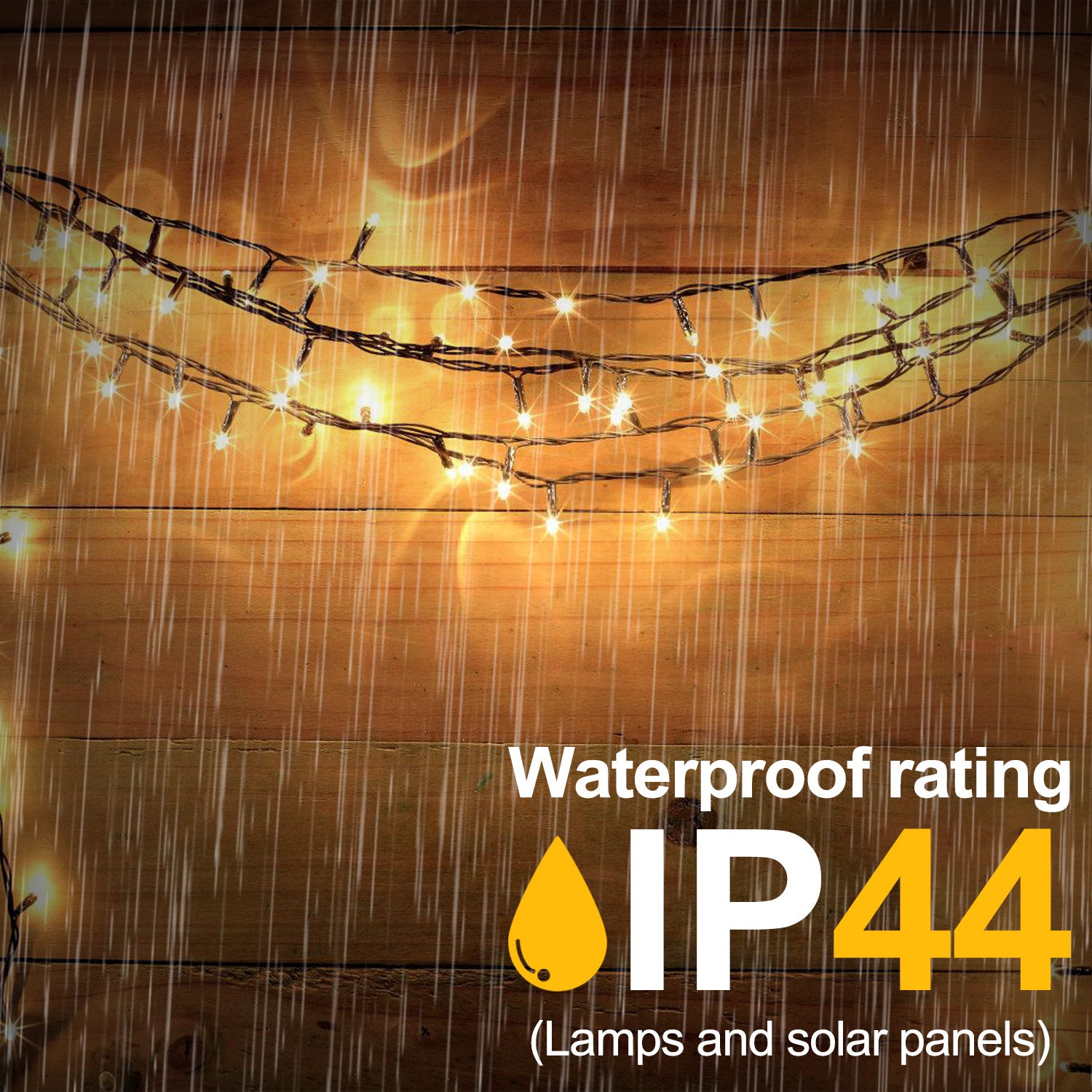 Ghirlanda luminosa a LED solare 800 LED 80 m IP44 8 modalità Matrimonio Esterno Interno Giardino Illuminazione interna natalizie Bianco caldo - 6