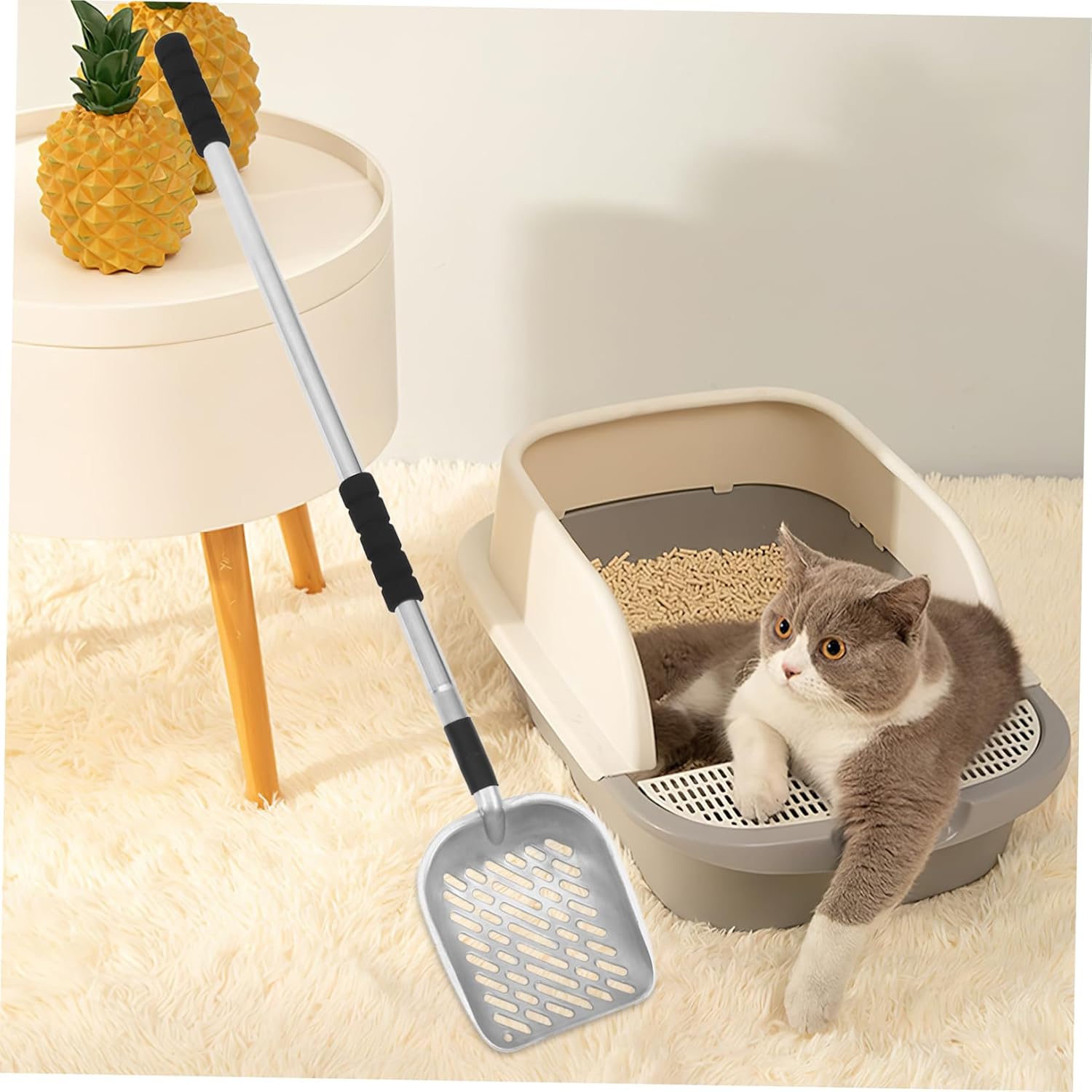 Pelle à Litière Pour Chat à Long Manche Ergonomique Outil De Ramassage Avec Pour Bacs à Litière Nettoyeur Polyvalent - 5