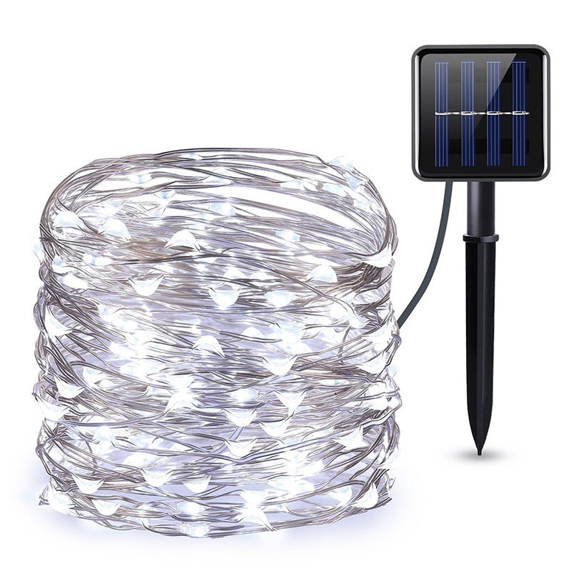 Guirlande Solaire LED 72 Lumières Pour Parasol – 8 Brins, Luminea, Ambiance Magique Jardin