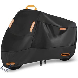Copertura Per Moto Invernale Impermeabile In Tessuto Oxford Con Telaio In Acciaio - Taglia Grande 270x105x155 Cm