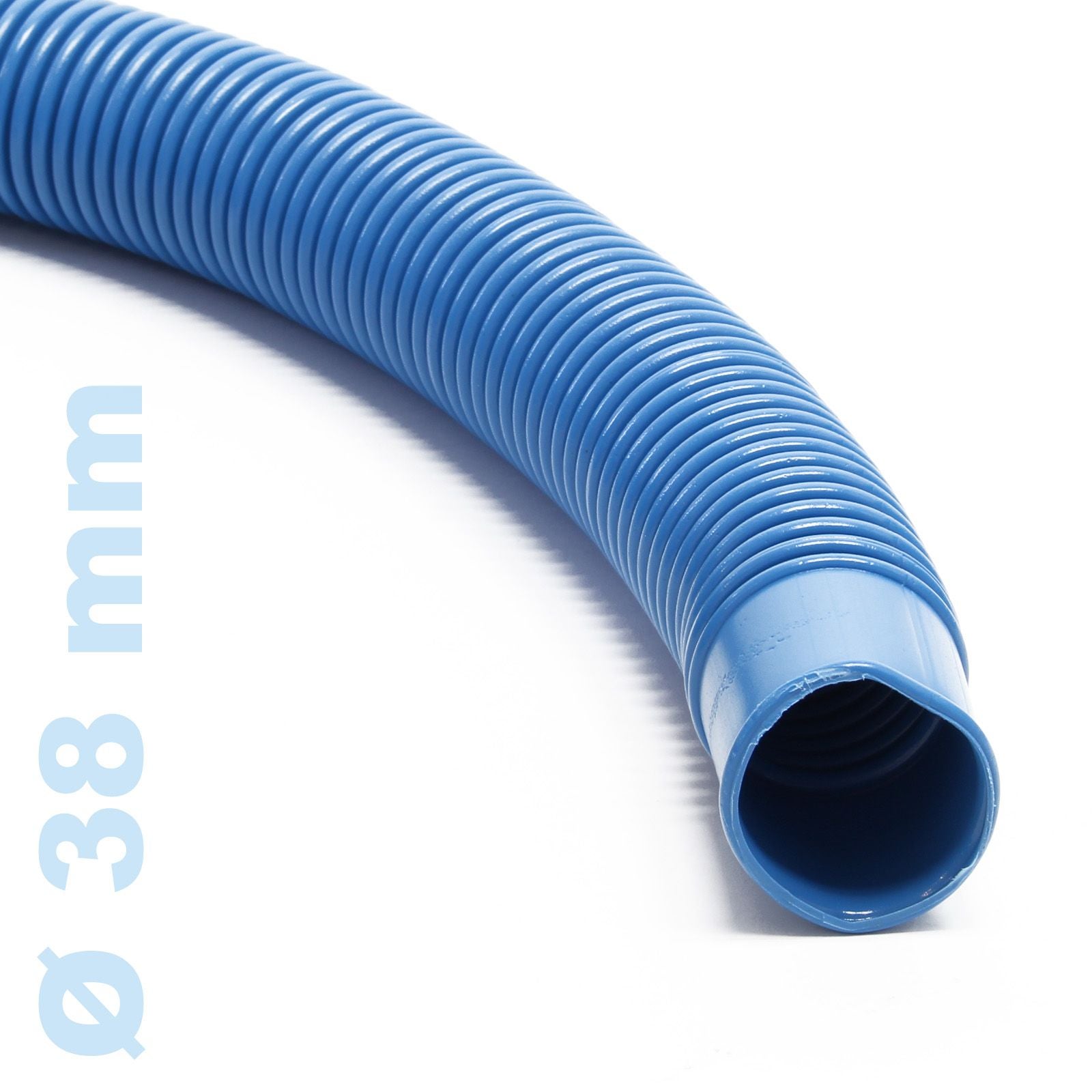 Tuyau de piscine BLEU flottant sections préformées 190g/m 100.5m 38mm - 2