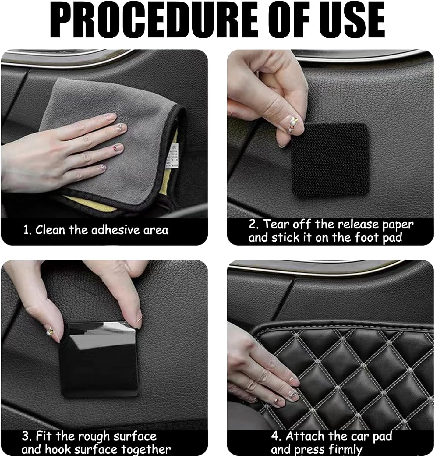 30 peças de pinças antiderrapantes reutilizáveis para evitar que carpetes deslizem no chão, porta-malas do carro (5 x 5 cm) - 4