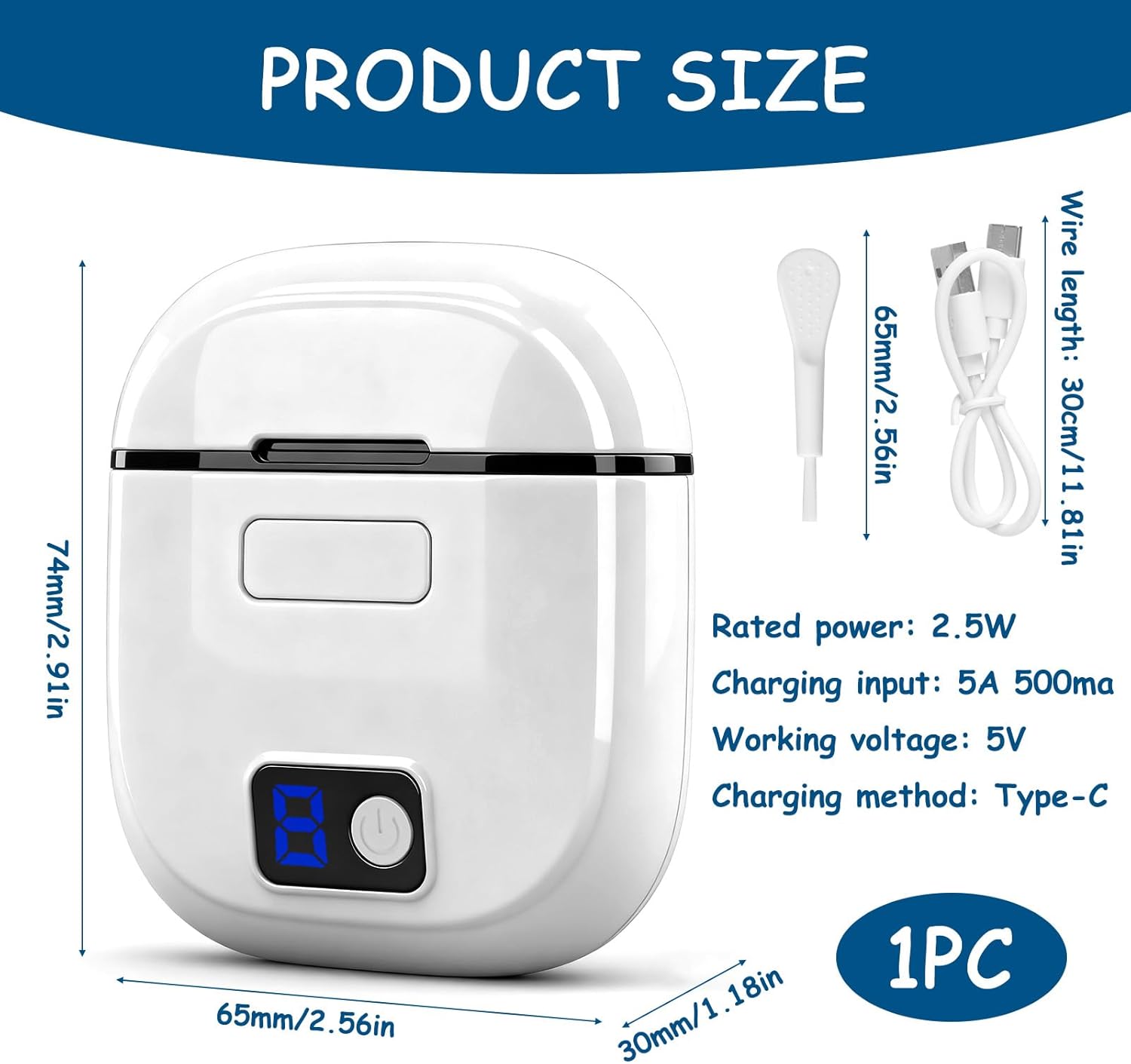 Coupe Ongle Electrique, Rechargeable USB Coupe-Ongles Automatique avec 3 Vitesses, Coupe et Meulage Automatiques, Lumière LED, Rangement Automatique - 2