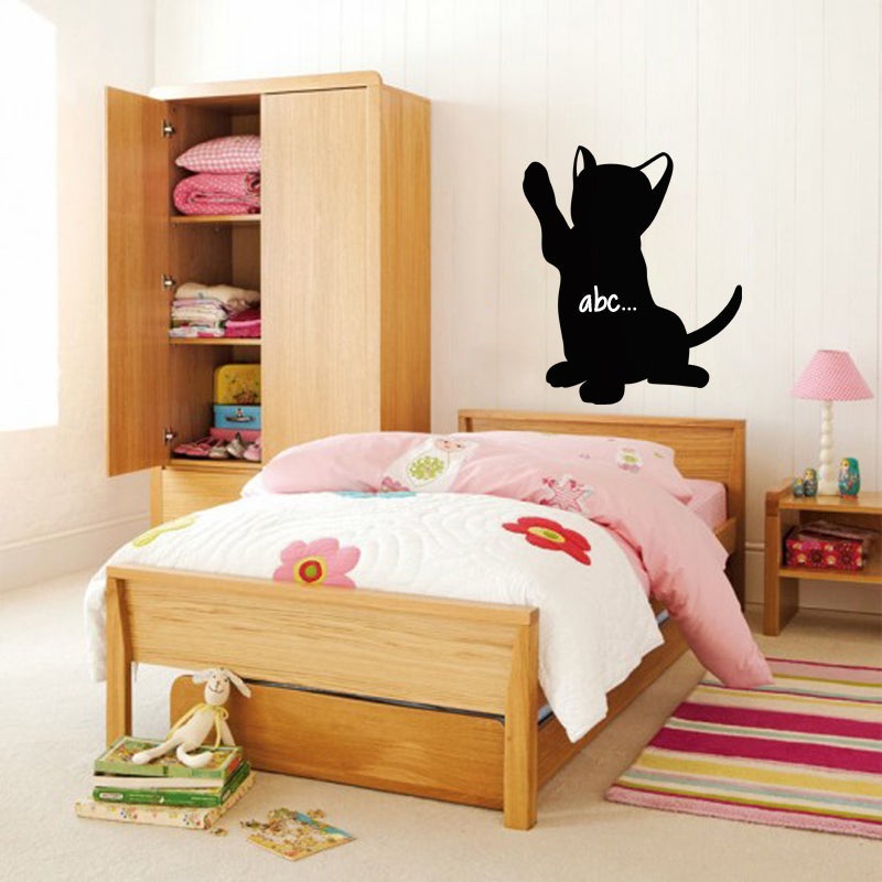 Adesivo ardesia Silhouette gattino - Sticker adesivo - adesivi murali - 130x110cm - 3