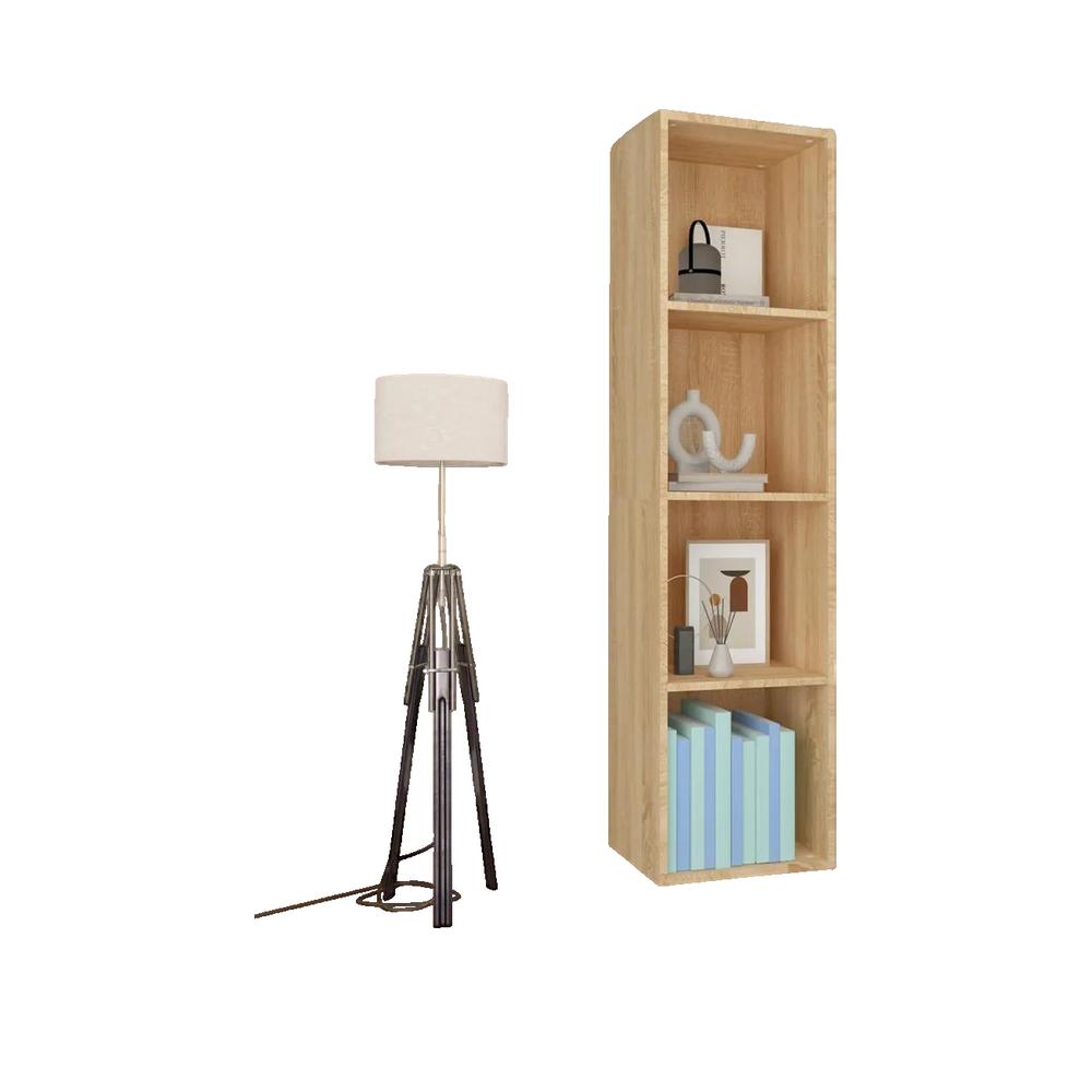 Biblioteczka vidaXL Drewno inżynieryjne 4 przegródki Mebel TV wielofunkcyjny