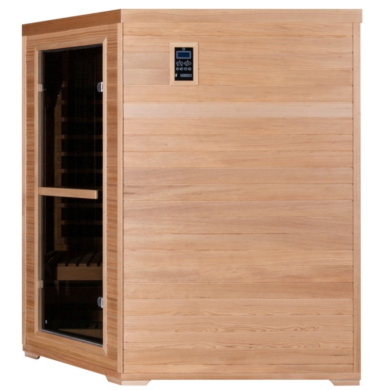 Snö Sauna infrarouge d'angle 1 place 2570W Hemlock panneaux carbone/céramique - 5