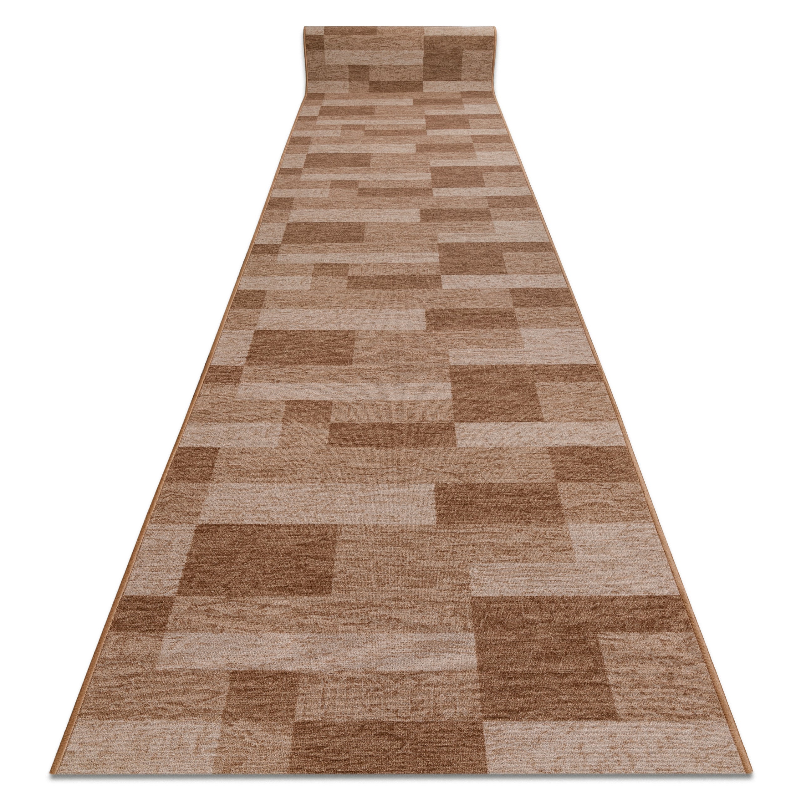 Alfombra de pasillo con refuerzo de goma icona beige 67cm 67x180 cm