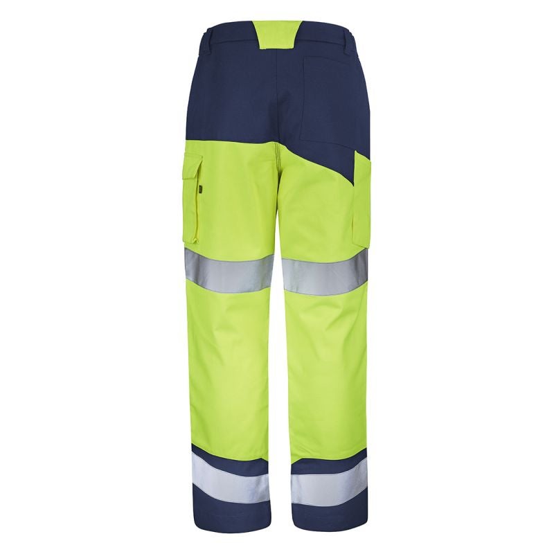 Cepovett - Pantalon de travail Fluo SAFE XP - Jaune / Bleu Marine - L - 3