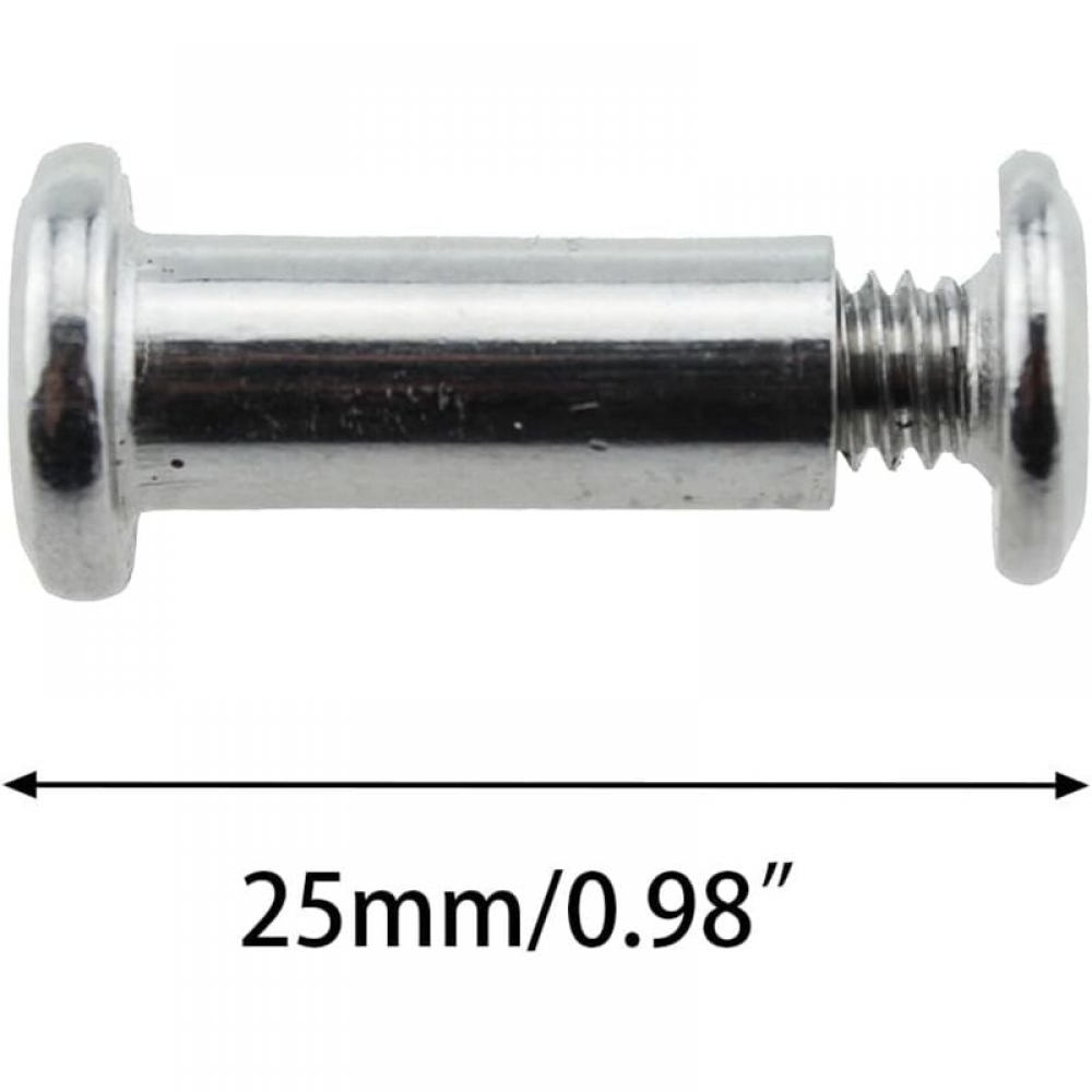 Un ensemble de 10 boulons et écrous M6, 25 mm avec capuchons, vis à tête hexagonale, convenant aux armoires, panneaux de meubles et comptoirs. - 5