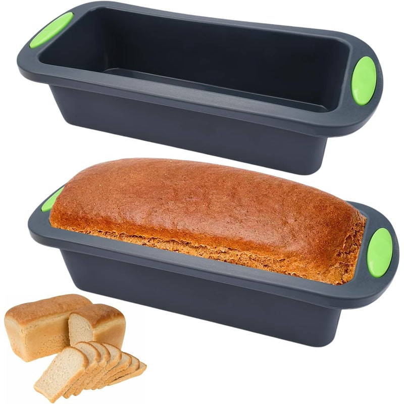 Zestaw 2 silikonowych foremek do ciasta, 28 x 12 x 6,5 cm, silikonowa forma do chleba, prostokątne formy z powłoką nieprzywierającą do ciast, domowego