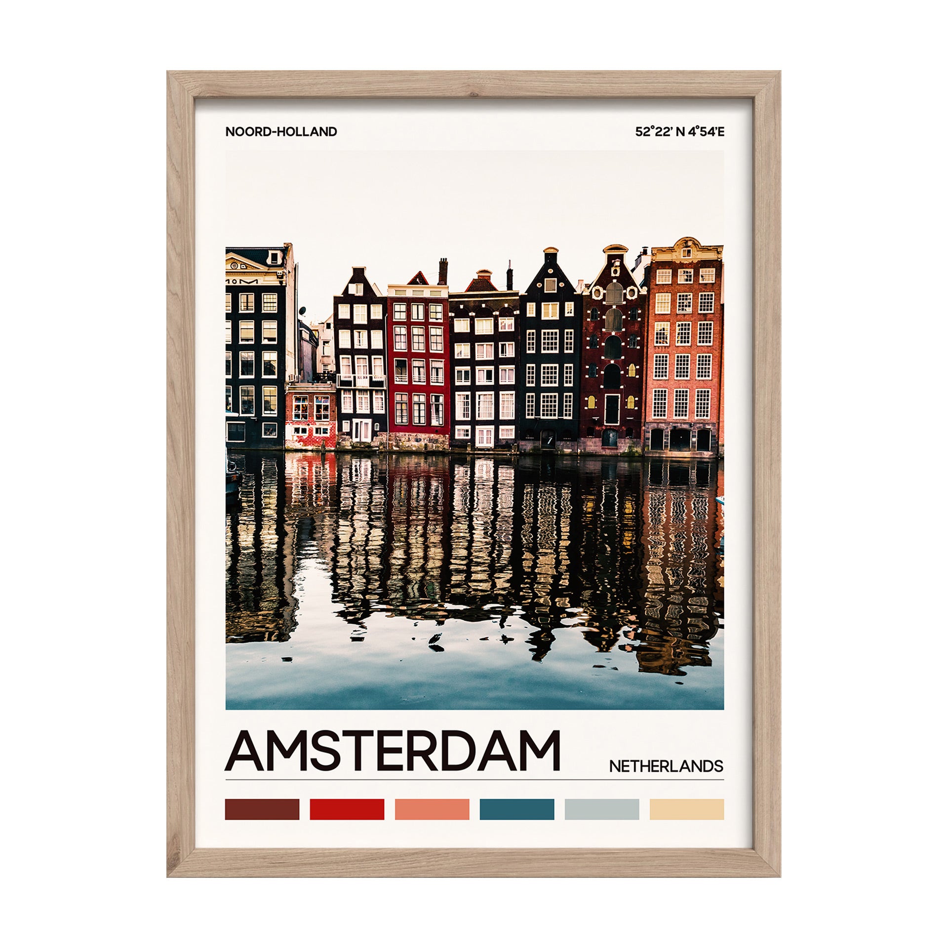 STYLER Tablou decorativ Modernpik Amsterdam 30 x 40 cm, decor modern de perete pentru living, dormitor, hol și birou