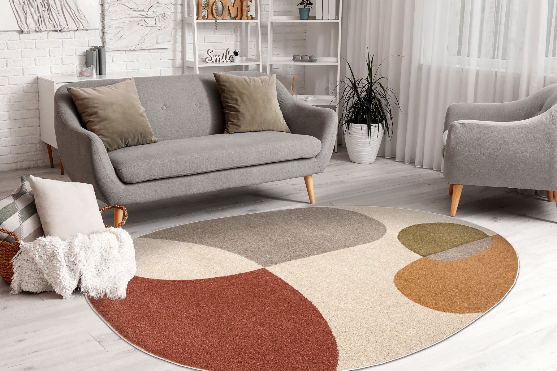 Dywan FUSION 5706 krem / terakota Shape - Geometryczny, nowoczesny, abstrakcyjny, nieregularny 160x220 cm - 4