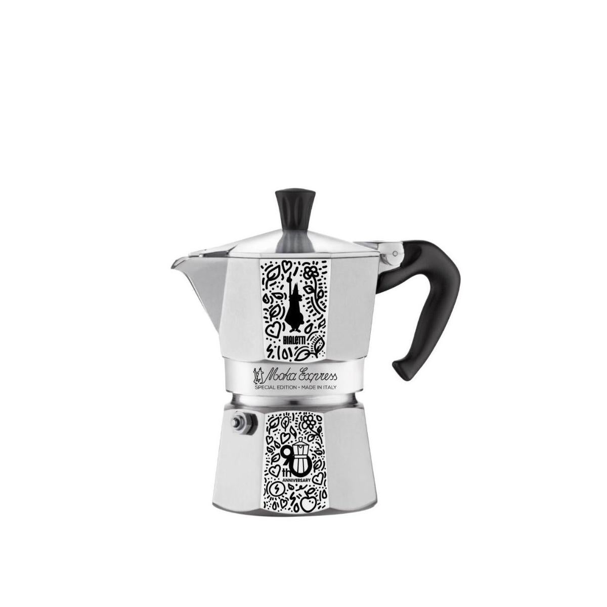 Cafetière Home Mokita – 6 Tasses, Aluminium Et Plastique Argent/noir, Modèle Rombo, Lavage Main Uniquement