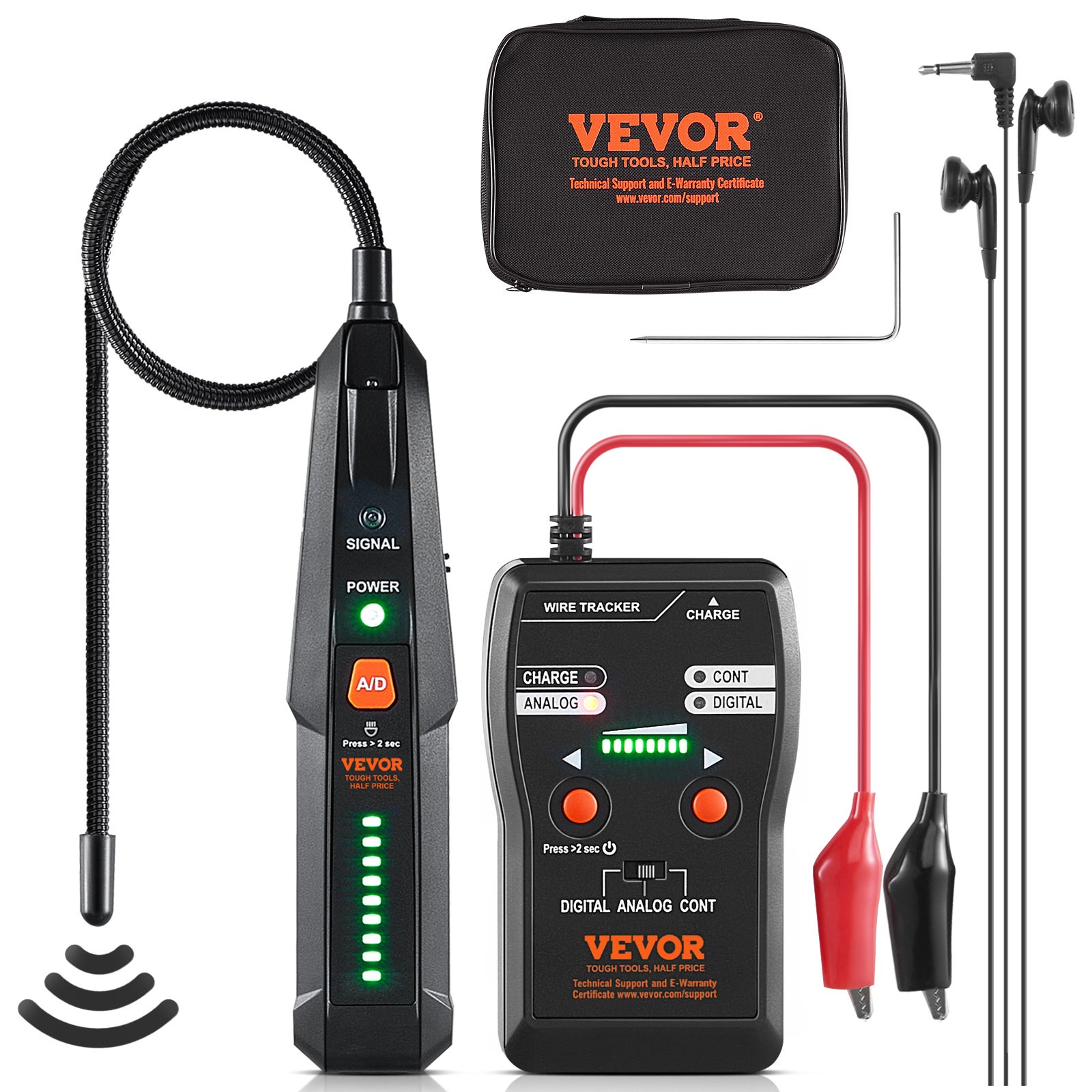 Cable Finder Line Finder Cable Tester Line Locator Cable Tracker 2m VEVOR