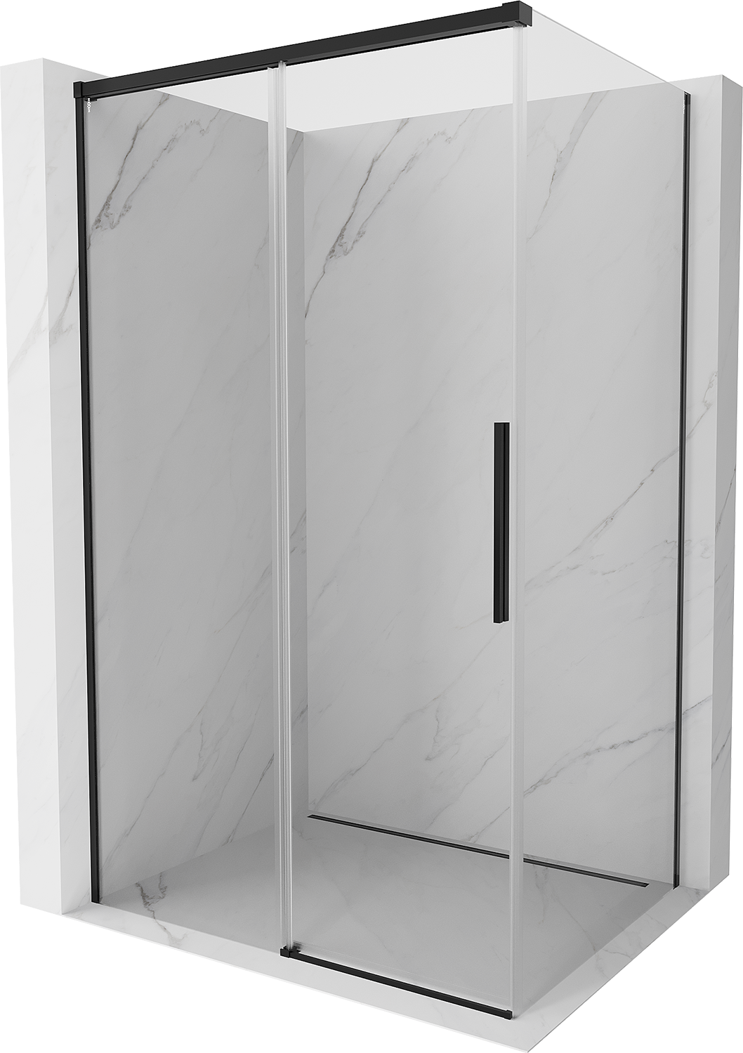 Mexen Rox kabina prysznicowa rozsuwana 105 x 90 cm, transparent, czarna - 8C2-105-090-70-00