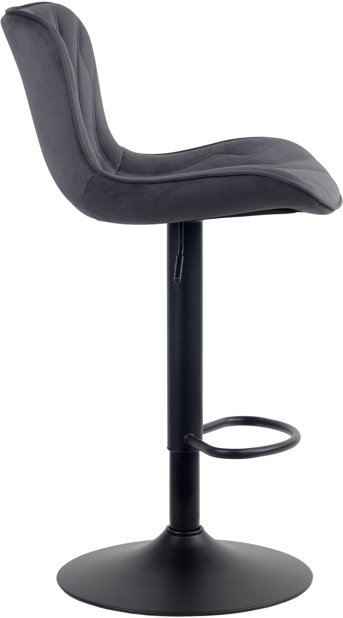 Tabouret de bar Linus velours noir - 4