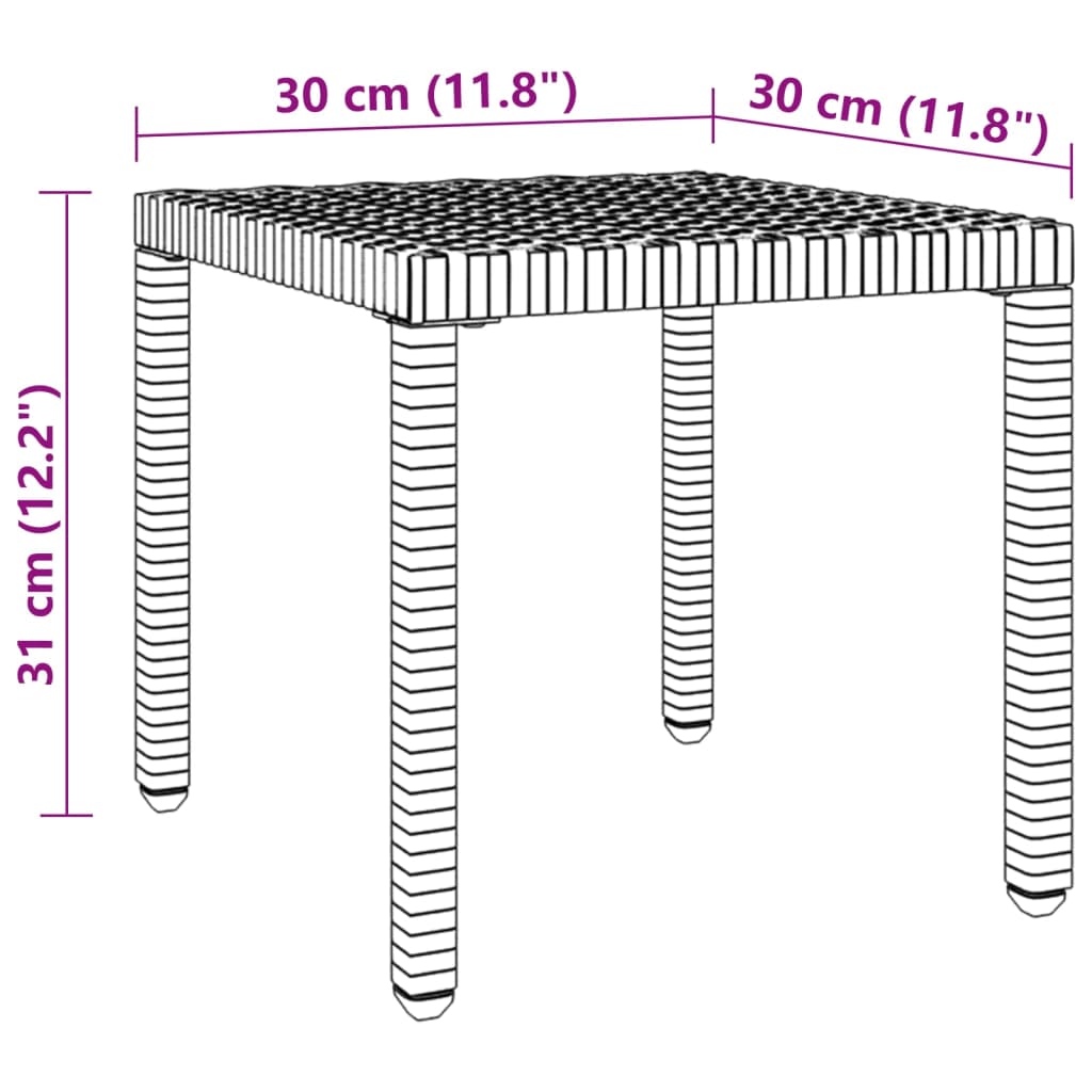 Chaises longues avec table 2 unités en rotin synthétique marron – ComfortXL - 9