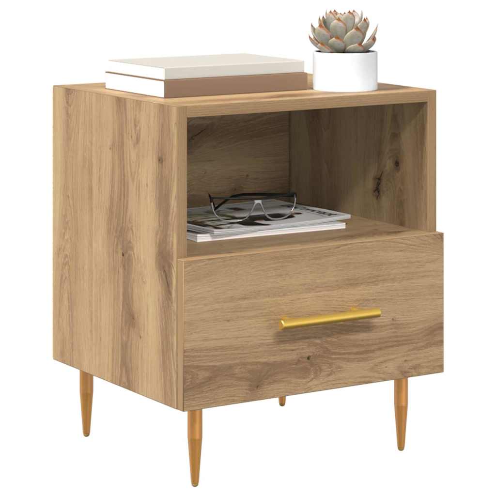 vidaXL Mesa de Noche Marrón 40 x 35 x 47.5 cm Madera contrachapada - 3
