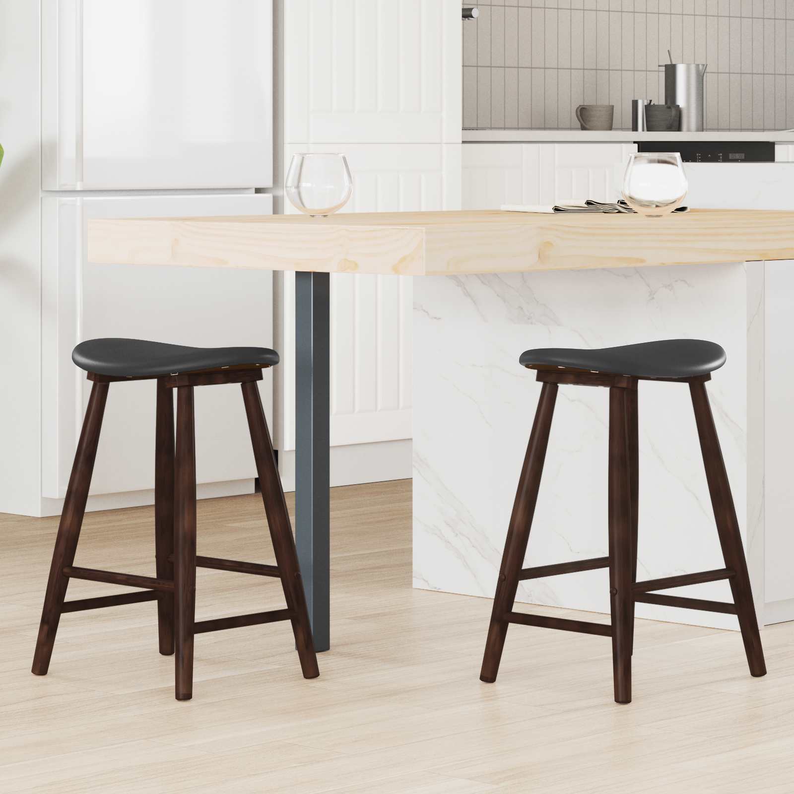 Sillas de comedor 2 pcs marrón claro 46 x 37 x 63 cm vidaxl