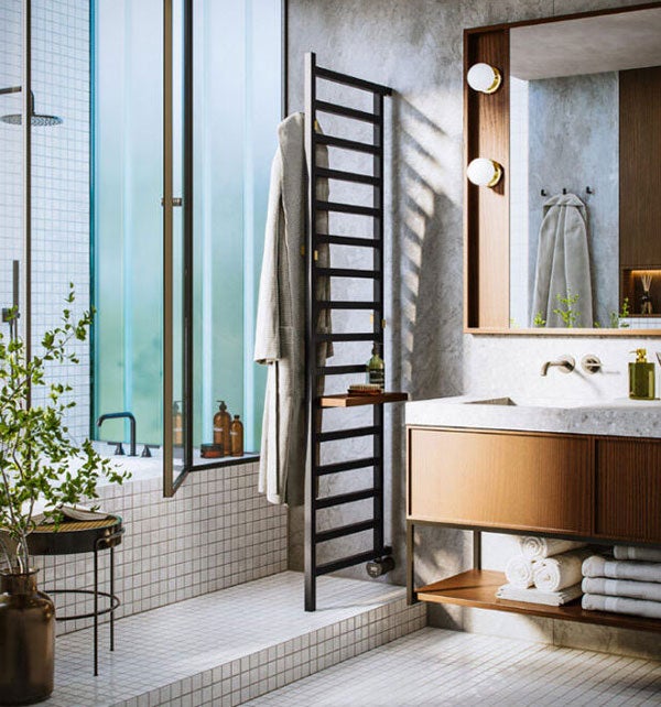 Sèche-serviette eau chaude noir de 1515mm de haut et 500mm de large - 522 Watt - SIM1515/500DWZXN - 3